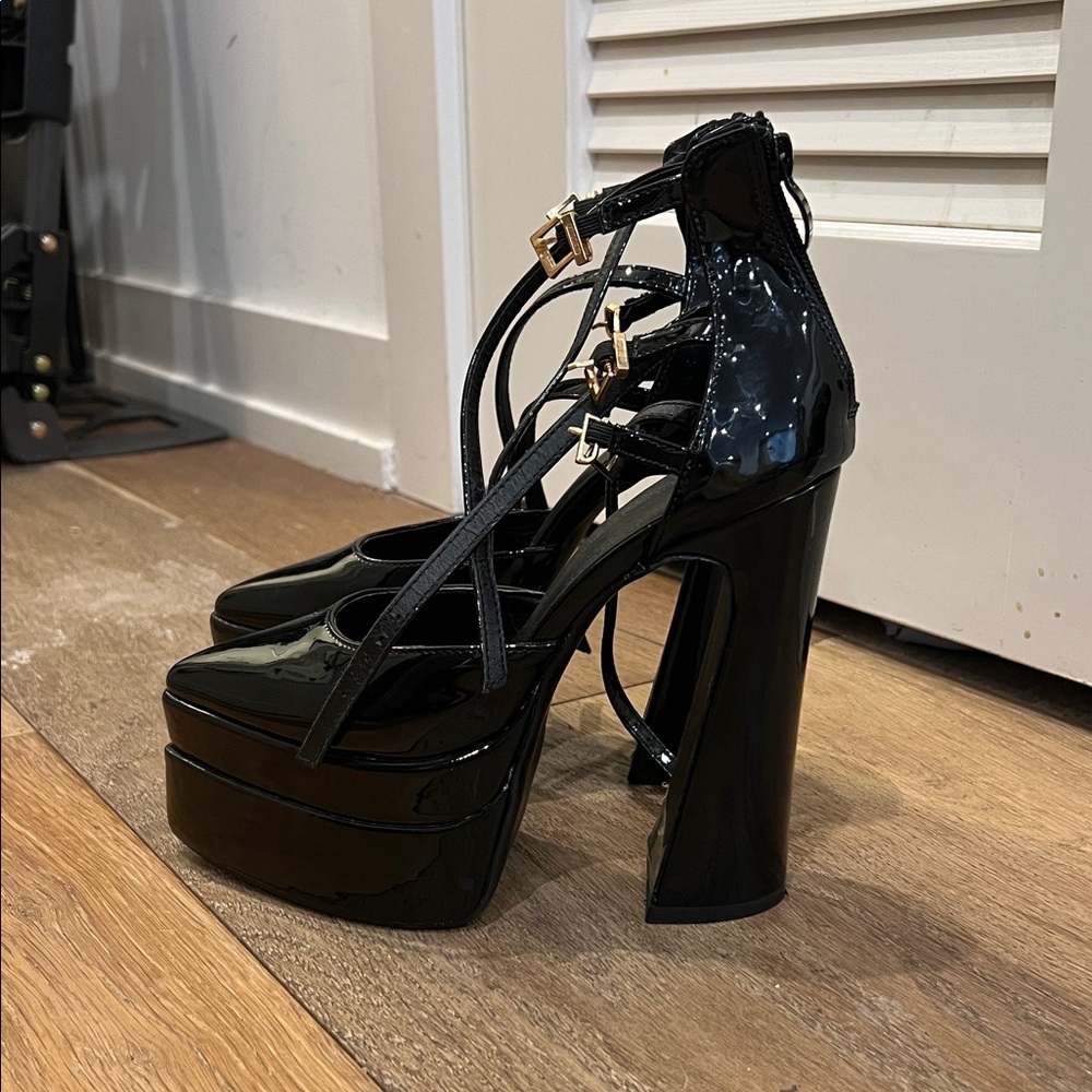Elegant Black Platform Heels